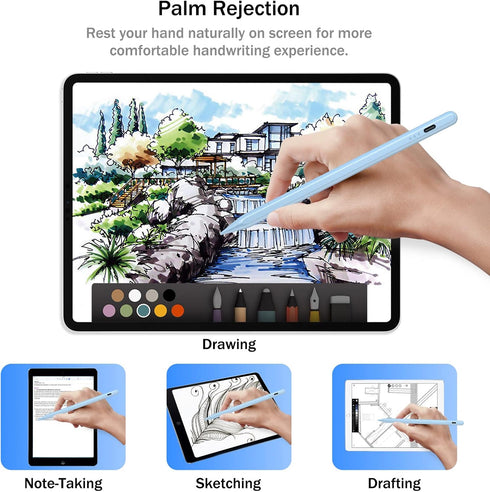 Cisteen Stylus Pen for iPad with Faster Charge,Tilt Sensor Compatible with Apple (2018-2024) iPad Pro 11/13 M4,iPad Air 11/13 M2,iPad Pro 11/12.9 ...