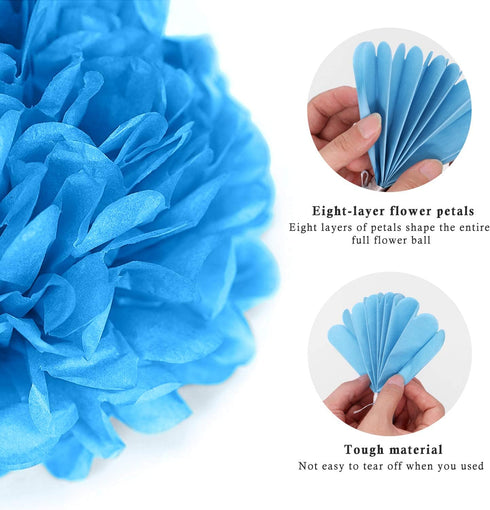 Binpeng Paper Pom Poms Hanging Paper Flower Ball Wedding Party Celebrations Decorations Outdoor Decoration Flowers Craft for Party Birthday party ...