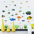 Fish Wall Stickers Under The Sea Decorative Wall Decals Coral Reef Fish Wall Stickers Peel and Stick Starfish Wall Art Sticker Decals for Kids Nur...