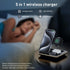 5 in-1 Wireless Charger Phone Charging Station Automatic Lifting Charging Stand Dock Fast Travel Charger for Multiple Devices Adapt with Phone, iW...