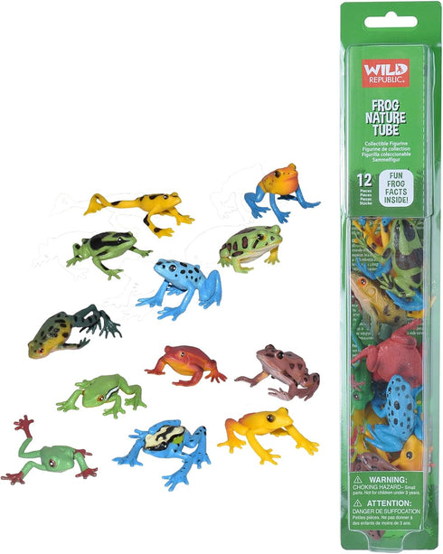 Wild Republic Frog Nature Tube, Amphibian Figures, Frog Toys, Educational Toys for Kids, 12-Piece...