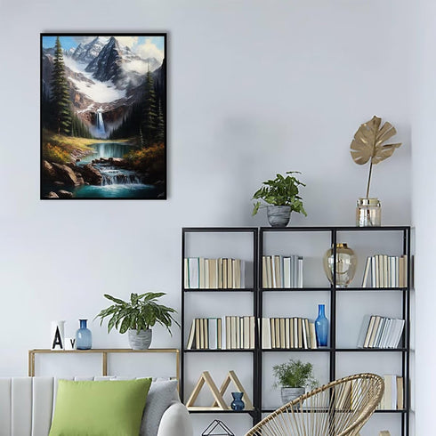 Landscape Diamond Painting Kits Waterfall Mountain Lake Gem 5D Art Painting Kits for Adults Nature Scenery DIY Diamond Painting Accessories for Ho...