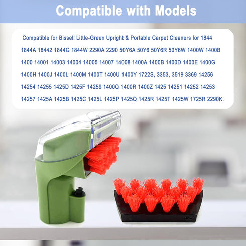 1400B Little Green 3" Tough Stain Brush Tool Replacement for Bissell Little-Green Upright & Portable Carpet Cleaners for 1400B 1425 1400W 1400 184...