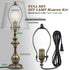 Lamp Rewire Kit,Make a Lamp or Repair Kit,3-Way Lamp Socket with Matching Cord Lamp Harp Set,Lamp Wiring Kit for Table Floor Lamp,Essential Hardwa...