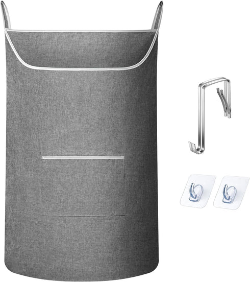 X-Large Hanging Laundry Hamper Bag, Door Hanging Hamper with Front Pocket Dirty Clothes Hanging Laundry Bag Large Size 35X22 inch Door Laundry Bas...