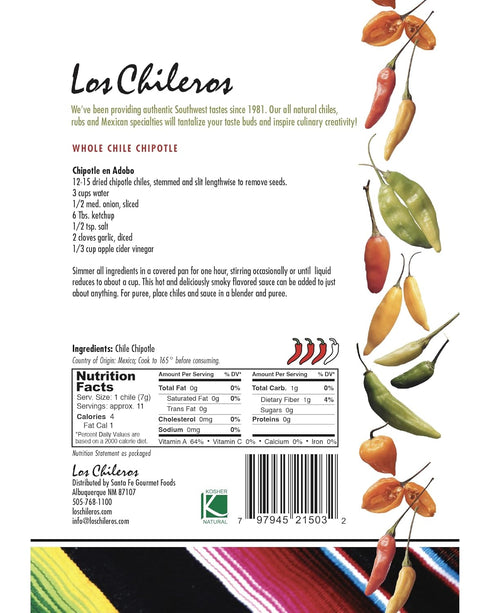 Los Chileros Whole Chile Chipotle, Dark Red, 3 Ounce...