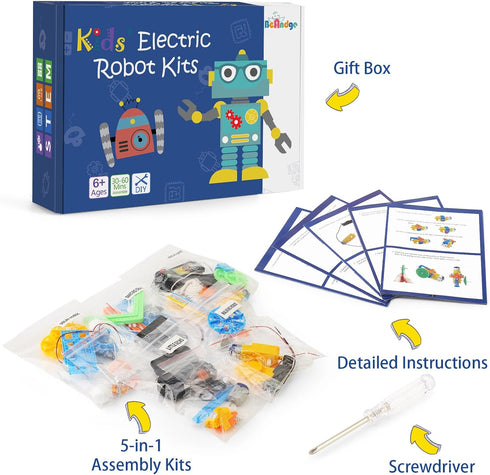 STEM Robotics Science Kits, Crafts for Boys 6-8 Girls 8-12, Robot Building Kit for Kids 8-10, Electronic Science Experiments Activities, Engineeri...