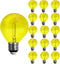 G40 Light Bulbs Replacement Yellow 1W Shatterproof Plastic LED Globe Bulbs G40 LED String Lights Replacement Bulb E12/C7 Candelabra Base for Indoo...