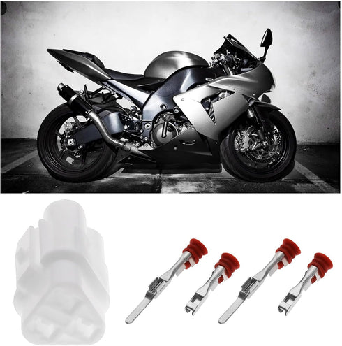 SING F LTD 2 Sets 3Pin Motorcycle Connector Kit Compatible with Sumitomo Plug Compatible with Yamaha Compatible with Kawasaki 3 Pin Way Male Femal...