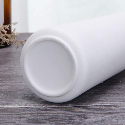 VanEnjoy 7" High Desktop Minimalist White Ceramic Vases Home Office Decoration Frosting Finish Vase...