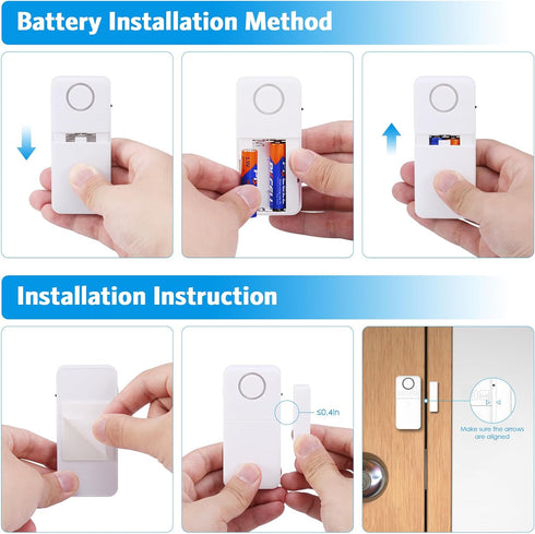 AMIR Door Window Alarm 3 Pack - Home Security Sensor with Windows Open Alarms - Pool Alarm for Kids Safety - Keep Your Home Safe...