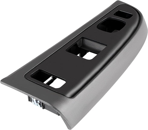 cciyu Light Gray and Black Window Switch Bezel Front Left Drivers Side Replacement Fits for Chevy Silverado 1500 2500 3500 2004-2006 for GMC Sierr...