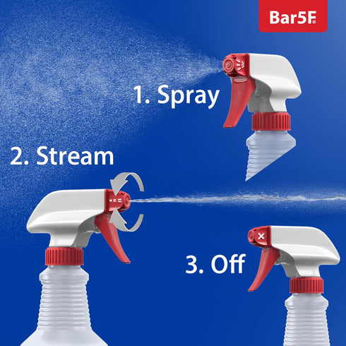 Spray Bottles (16 oz, 4 pack) Heavy-Duty Leak-Proof Plastic Adjustable Nozzle Bathroom Cleaning All-Purpose Gardening Made in USA...