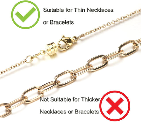 Zpsolution 925 Sterling Silver Magnetic Necklace Clasps and Closures, Magnetic Clasp Converter for Jewelry Making Supplies, Chain Extender Connect...