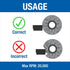 Mercer Industries 186010 - 4" x 3/16" x 5/8"-11 Stringer Bead Wire Wheel, .020 Carbon Steel Wire (with metric adapters)...