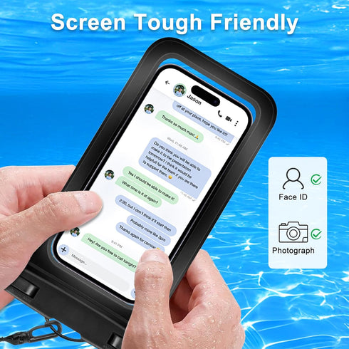 2 Pack Waterproof Phone Pouch with Adjustable Lanyard for iPhone 15 14 13 12 Pro Max, for Samsung Galaxy S24/S23 up to 7.5", IPX8 Water Proof Phon...