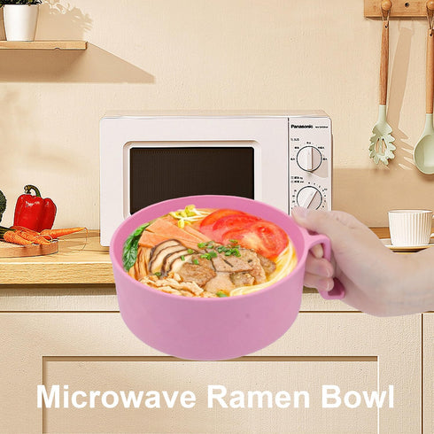 Ramen Cooker, Microwave Ramen Bowl Set with Chopsticks Spoon Ramen Noodle Bowl Instant Cooking for College Dorm Room Essentials, Dishwasher-Safe, ...
