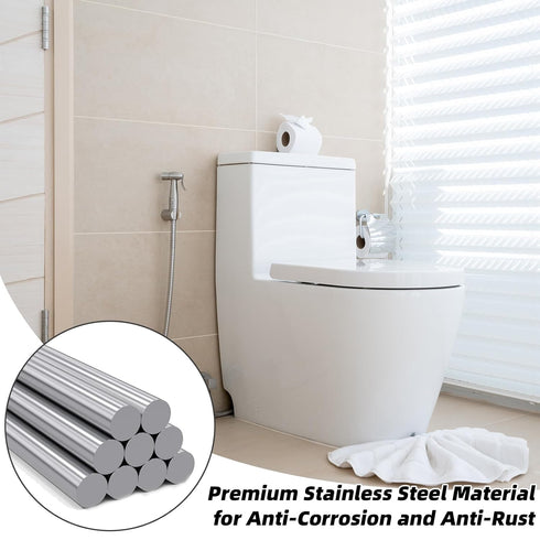 2Pcs Universal Toilet Tank to Bowl Bolts Kit, Heavy Duty Toilet Bolts with Rubber Washers Gaskets and Wing Nuts Extra Long Nut Screw Set for Toile...