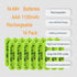 Rechargeable AAA Batteries NiMH 1.2V 1100mAh High Capacity Triple A Battery Pre-Charged Cell Home Battiers for Keyboard Mouse Lamp Low Self Discha...
