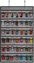 Toy Car Storage Organizer Hanging Toy Wheels Cars Holder Matchbox Cars Display Case with 42 Clear Pockets (One Side-Grey)...