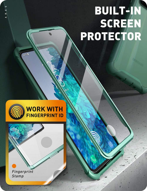 i-Blason Ares Series Designed for Samsung Galaxy S20 FE 5G Case (2020 Release), Dual Layer Rugged Clear Bumper Case with Built-in Screen Protector...