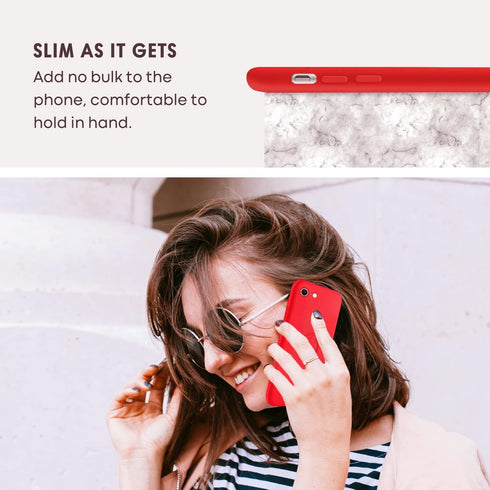 iPhone SE 2022 Case, iPhone SE 2020 Case, iPhone 8 Case, iPhone 7 Case, Slim Silicone Soft Rubber Shockproof Protective 360° Ring Kickstand Hybrid...
