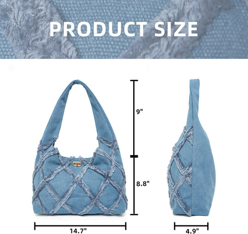 Denim Bags for Women Shoulder Bag Purses and Handbags...