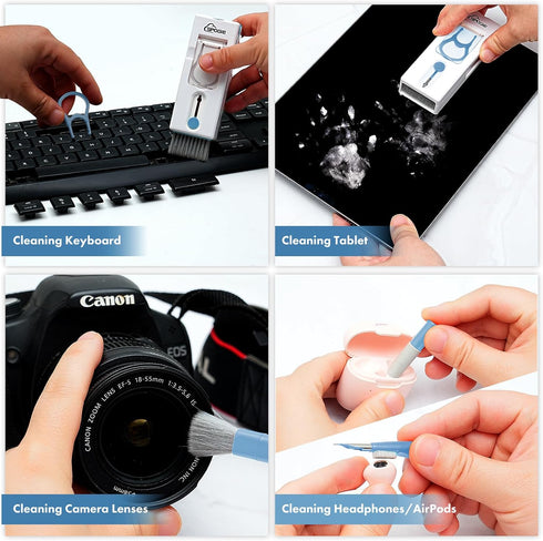 11-in-1 Keyboard Cleaning Kit, Laptop Cleaning Kit Keyboard Brush Cleaner Electronics Cleaner for Cell Phone/Earbuds/Camera Lens/Computer with Mul...