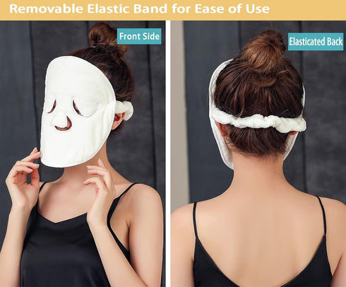 Holes Towel Mask Reusable Face Towel Mask Cold Hot Compress Facial Steamer Moisturizing Beauty Skin Care Spa Towels for Estheticians Skin Care, 10...