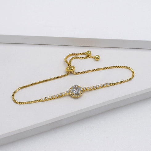 UDYLGOON Round Earrings Necklace Bracelet Jewelry Set For Women Bridal Bridesmaid Wedding Party Prom Daily...