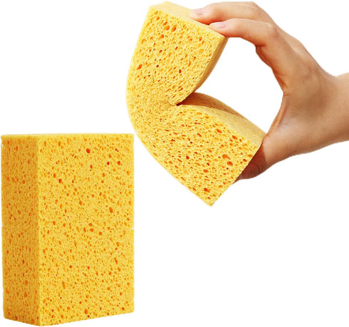 Natural Sponges Kitchen,2" Thick Extra Large Heavy Duty Scrub Sponges,Household Cleaning Sponge for Dishes,Cookware (15x10x5cm,2 Pcs)...