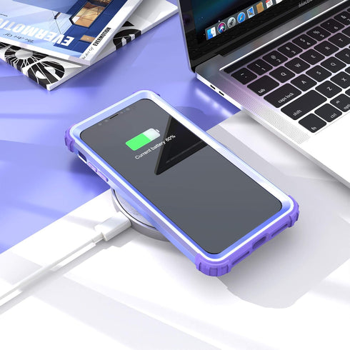 IDweel for iPhone 11 Pro Max Case with Tempered Glass, Hybrid 3 in 1 Shockproof Slim Heavy Duty Protection Hard PC Cover Soft Silicone Bumper Full...