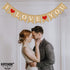 KatchOn, Burlap I Love You Banner - 10 Feet, No DIY | Love Banner for Valentines Day Decorations | Gold I Love You Sign for Valentines Day Decor |...