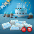 60 It's a Boy Blue Baby Shower Miniatures Candy Bar Wrapper and Stickers Decorations, Made in USA (Candy Not Included)...