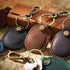 Airtag Holder Keychain-Genuine Leather Airtag Keychain Holder 4 Pack,Handmade Air Tag Case Scratch-Resistant Leather Key Chain Ring Compatible for...