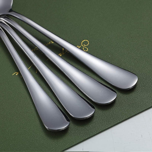 Kyraton 4-Piece Stainless Steel Serving Utensil Set - 2 Serving Spoons and 2 Slotted Spoons...