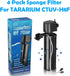 TARARIUM CTUV-H8F JUP-03 Aquarium Filter Replacement Filters Sponge 4 Pack COOSPIDER JUP03 CTUV-H8F...