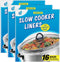 48 Bags Slow Cooker Liners, Disposable Multi Use Cooking Bags,Large Size Fit 3QT to 8QT, Plastic Bags for Slow Cooker, Pans, Aluminum Cooking Tray...