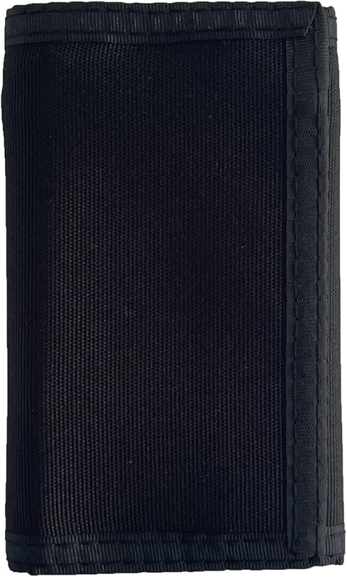 Sprocket Nylon Trifold Wallet with Zippered Coin Pocket (Black), 3 x 5...