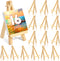 16 Pcs 5 Inch Mini Wood Display Easel, A-Shaped Small Wood Easel for Displaying Small Canvases, DIY Crafts, Photos, Gift, Home Decoration...