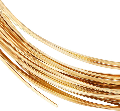 BENECREAT 20 Gauge 33 Feet Square Copper Wire Half Hard Yellow Brass Wire for Jewelry Beading Craft Work...