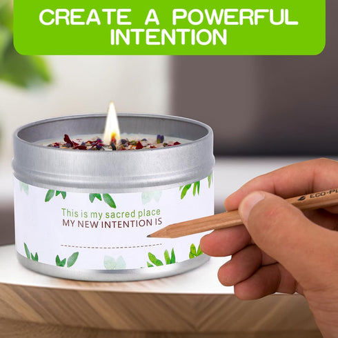 TOMOKO White Sage Candle, Sage Leaf, Rose, Lavender, Himalayan Salt & Essential Oil...