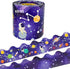 Outer Space Bulletin Board Borders Double-Sided Trim, Boho Galaxy Bulletin Board Decorations Night Sky Border Stickers for School Classroom Office...
