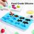 2 Sized Dinosaur Candy Molds Gummy Molds - Regular and Mini size Dinosaur Silicone Chocolate Molds Nonstick Set of 5 Including Triceratops T-Rex S...