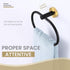 Towel Ring Black & Gold, Suyar Stainless Steel Hand Towel Holder, Oval Shape Towel Hanger, Towel Rack for Bathroom Wall...