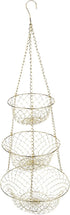 Fox Run Gold 3-Tier Kitchen Hanging Fruit Basket, 32-Inches...