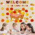 79Pcs Fall Bulletin Board Decoration Set Pumpkin Basket Cut-Outs Welcome to Our Patch Honeycomb Balls Border Trims for Autumn Thanksgiving Party D...