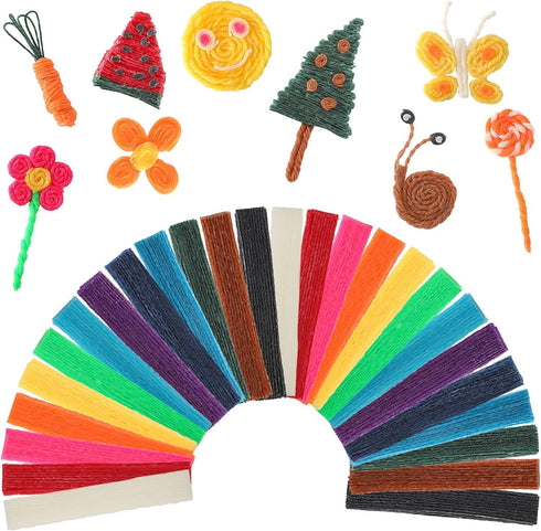 UPINS Wax Craft Sticks Bulk 700Pcs Bendable Sticky Wax Yarn Sticks in 13 Colors with Storage Bag for Students Adults DIY Art Supplies...