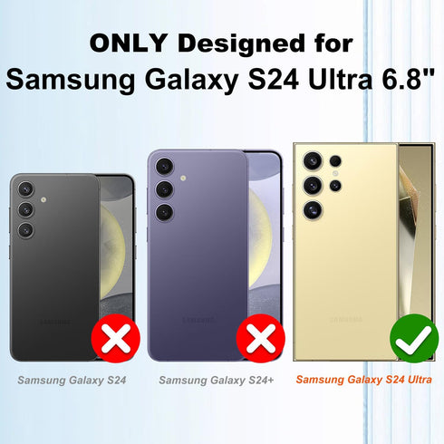 Fiyart Designed for Samsung Galaxy S24 Ultra Case,Compatible with MagSafe Love Heart Plating Camera Protection Clear Phone Case, Magnetic Glitter ...