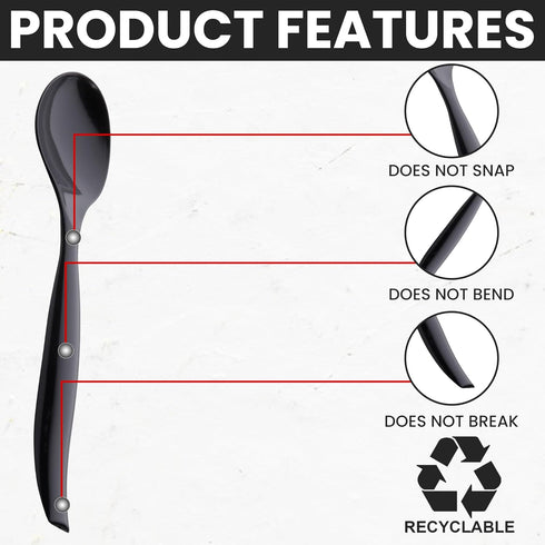 C&S Event Supply Co. 10" Plastic Serving Utensils, Disposable Plastic Serving Spoons, Reusable, Disposable, For Weddings, Catering, Buffets, Parti...